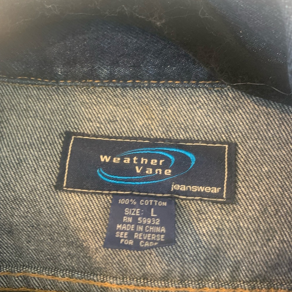 Weather Vane Jeanswear Jean Jacket Size Womens Large. Dark - Picture 2 of 3